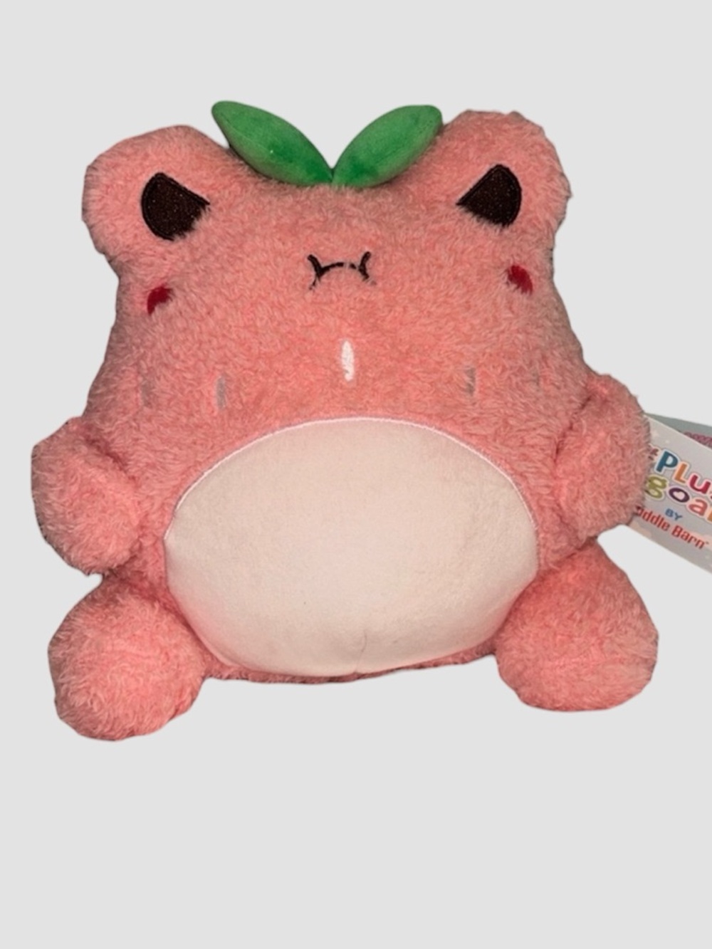 NEW! Cuddle Barn Wawa Munch Strawberry Frog Plush